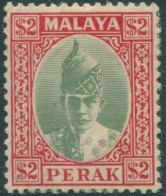 Malaysia Perak 1938 SG120 $2 Green And Red Sultan Iskandar MLH - Perak