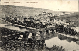 CPA Bingen Am Rhein, Stadtpanorama Mit Drususbrücke, Nationaldenkmal Niederwald - Autres & Non Classés