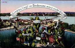CPA Lindau Bodensee, Frösche, Musikinstrumente, Ort - Other & Unclassified
