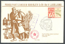 .Yugoslavia, 1964-05-09, Slovenia, Stari Trg Pri Ložu, WWII, Partisan Couriers, Special Postmark & Cover - Other & Unclassified