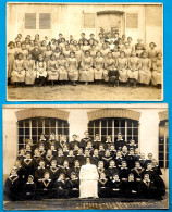 (Lot De 2) CPA CARTE-PHOTO Institution, Education Religieuse - Elèves Jeunes Filles Et Bonnes Soeurs * Religion - Autres & Non Classés