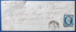 Lettre Napoléon Empire N°15 Bleu Oblitéré PC 83 + Dateur " AIX En Provence " Belles Marges, Frais Pour TOULON TTB - 1852 Louis-Napoleon