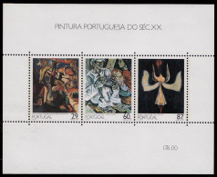 Portugal 1989 Gemälde 20.Jahrhundert BLOCK 63 ** Postfrisch MNH   (d342 - Autres & Non Classés