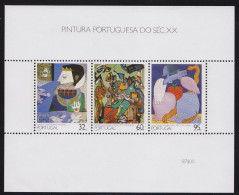 Portugal 1990 Gemälde 20.Jahrhundert BLOCK 73 ** Postfrisch MNH  (d357 - Otros & Sin Clasificación