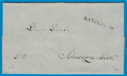 Ratzeburg Nach Schwarzenbeck Umschlag Ca. 1814  Selten  (18772 - Other & Unclassified