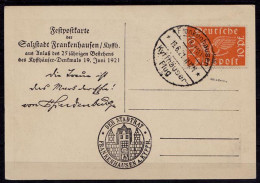 FESTPOSTKARTE FRANKENHAUSEN KYFFHÄUSER-FLUG 1921 (b681 - Other & Unclassified