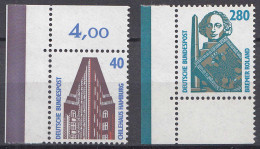 Bund BRD 1988 Mi. 1379 + 1381 ** Sehenswürdigkeiten Eckrand LUXUS   (20838 - Andere & Zonder Classificatie