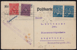 Deutsches Reich Infla Karte Geprüft 1923 Mit 191 I  U.weitere  (21661 - Covers & Documents