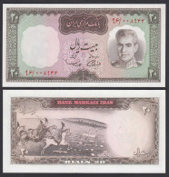 PERSIEN - PERSIA - IRAN 20 RIALS (1969) Pick 84 Sig 11 UNC (1)     (26504 - Autres - Asie