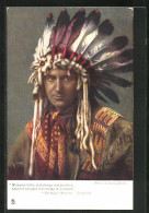 AK Indianer-Krieger Mit Federschmuck  - Native Americans