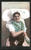 AK Junge Frau In Tracht Spreewald  - Kostums