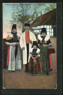 AK Familie In Tracht Schaumburg-Lippe  - Kostums