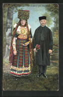 AK Junges Paar In Tracht Schaumburg-Lippe  - Kostums