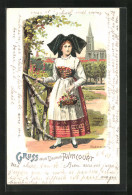 AK Deutsch Avricourt, Frau In Elsass-lothringischer Tracht  - Kostums