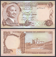 Jordanien - Jordan 1/2 Dinar Banknote 1975-92 Pick 17b UNC (1)   (28552 - Sonstige – Asien