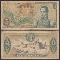 KOLUMBIEN - COLOMBIA 5 Pesos Oro 1961 Pick 406s G (6)  (28476 - Other - America