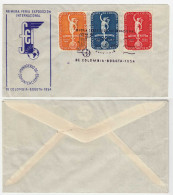 COLOMBIA 1954 FIRST DAS COVER International Fair And Exhibition Set  (28631 - Other & Unclassified