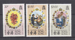 Hong Kong - Hongkong 1981 Mi. 372-74 ** MNH Hochzeit Charles Und Diana   (30841 - Altri & Non Classificati