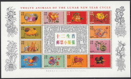 Hong Kong - 1999 Block Mi.865-74 ** MNH Klbg. Chinesische Tierkreiszeichen - Altri & Non Classificati