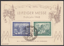  Leipziger Messe 1948 Sonder-Karte Mi. 967-68 Satz Mit SST Ersttag   (27216 - Autres & Non Classés