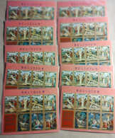 10 Stück Motiv-Blocks 1972 Religion Verkaufsfertig Auf Karton - Cristianesimo
