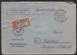 BRD BUNDESREPUBLIK Bund R-Brief Postsparkassenamt Hamburg 1954 Mit Inhalt - Other & Unclassified