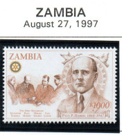 1997 August 27 Zambia Paul Harris 50th Anniversary Of Death - Rotary, Lions Club