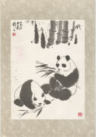 CHINA - GIANT PANDA BY WU TSO JEN -  PRINTED IN HONG KONG - 1973 - China