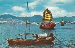 CHINA - HONG KONG - CARGO JUNKS IN HONG KONG HARBOUR - DEAR DOCTOR - ABOTT - 1960 - Chine (Hong Kong)