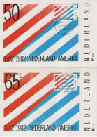 Netherlands Nederland 1982 Maximum Cards X2, 200 Years Relations Between The Netherlands And USA, Canceled In Utrecht - Maximum Cards