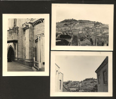 Conjunto De 3 Fotografias 1953 - CONVENTO Do CARMO E Vista De Lisboa / Castelo São Jorge LISBOA Portugal - Europa