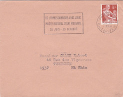 1958--lettre De PARIS Pour TURKHEIM-68--timbre - Cachet Du 30-10-58--IMPRESSIONNISME-Musée D'Art Moderne - 1921-1960: Modern Tijdperk