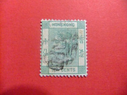 42 HONG KONG 1882 / REINA VICTORIA / YVERT 40 FU Filigrana CA  Dent.14 - Usati