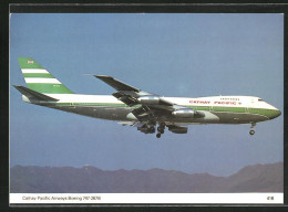 AK Flugzeug Boeing 747-267B In Der Luft, Cathay Pacific Airways  - 1946-....: Modern Era