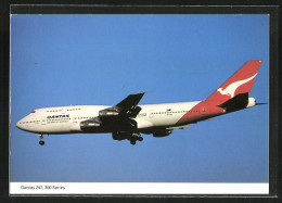 AK Flugzeug Qantas 747, 300 Series, In Der Luft  - 1946-....: Ere Moderne