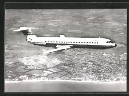 AK Flugzeug One-Eleven 500 überfliegt Eine Stadt, British European Airways  - 1946-....: Ere Moderne