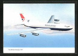 AK Flugzeug British Airways 707 Am Himmel  - 1946-....: Modern Tijdperk