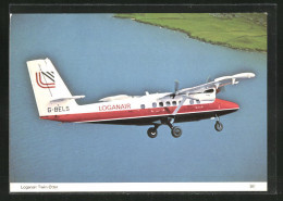 AK Flugzeug Loganair Twin Otter Am Himmel  - 1946-....: Modern Era