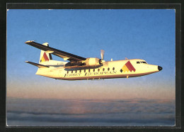 AK Flugzeug Fokker F-27 In Der Luft, Jersey European  - 1946-....: Modern Era