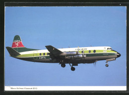 AK Flugzeug Viscount 810 Am Himmel, Manx Airlines  - 1946-....: Era Moderna