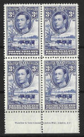 BECHUANALAND...KING GEORGE VI..(1936-52..)....3d X IMPRINT BLOCK OF 4.....2 X MH....2 XMNH... - 1885-1964 Bechuanaland Protectorate