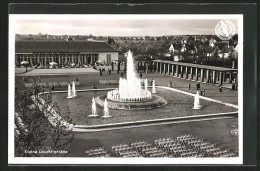 AK Düsseldorf, Grosse Reichsausstellung Schaffendes Volk 1937, Kleine Leuchtfontäne  - Expositions