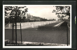 AK Düsseldorf, Grosse Reichsausstellung Schaffendes Volk 1937, Wasserspiele In Der Gartenschau  - Ausstellungen