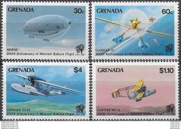 1983 Grenada 200th 1st Anniversary Balloon Flight 4v. MNH SG N. 1262/65 - Other & Unclassified