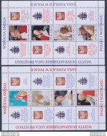 2004 Polonia, Viaggi Del Santo Padre Dal 1979 Al 2002, Emissione Congiunta Con N. 1341/48 BF29/30, 2 FogliettI, MNH** - Gemeinschaftsausgaben