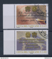 2005 Vaticano, Concordato Santa Sede Ed Italia, 2 Valori N° 1393/94 , Usati 9-0 - Sonstige & Ohne Zuordnung