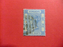 42 HONG KONG 1882 / REINA VICTORIA / YVERT 37 FU Filigrana CA  Dent.14 - Oblitérés