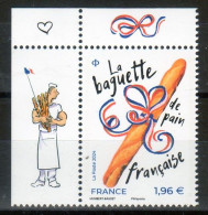 FR 2024 - Coin Haut Gauche Gommé - Une Valeur 20g Monde à 1.96 €  " La Baguette De Pain Française  " - Neuf** - Nuovi