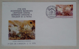 Chili - Enveloppe Premier Jour Sur Le Thème Du Bicentenaire D'O'Higgins (1978) - Chili