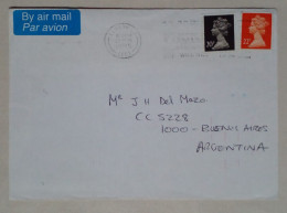 Grande-Bretagne - Enveloppe D'air Circulé Avec Timbres Thématiques De La Reine Elizabeth II (1995) - Used Stamps